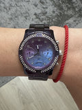 Guess Confetti Diamonds Purple Dial Purple Steel Strap Watch for Women - W0774L4 Authentic Buy Shop Now