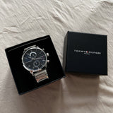 Tommy Hilfiger Kane Blue Dial Silver Steel Strap Watch for Men - 1710401 Authentic Buy Shop Now