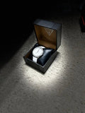 Guess Rosette Analog White Dial White Leather Strap Watch For Women - W75043L1 Authentic Buy Shop Now