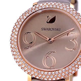 Swarovski Crystal Frost Grey Dial Grey Leather Strap Watch for Women - 5484067 Authentic Buy Shop Now