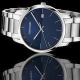 Calvin Klein City Blue Dial Silver Steel Strap Watch for Men - K2G2G14Q Authentic Buy Shop Now