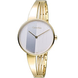 Calvin Klein Drift Silver Dial Gold Steel Strap Watch for Women - K6S2N516 Authentic Buy Shop Now