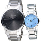 Calvin Klein City Mother of Pearl Blue Dial Silver Steel Strap Watch for Women - K2G2314X Authentic Buy Shop Now