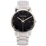 Calvin Klein City Chronograph Black Dial Silver Steel Strap Watch for Men - K2G2G14Y Authentic Buy Shop Now