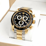 Versace V-Ray Chronograph Black Dial Two Tone Steel Strap Watch For Men - VE2I00421 Authentic Buy Shop Now