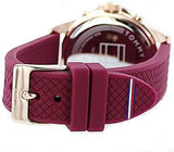Tommy Hilfiger Haven Quartz White Dial Red Rubber Strap Watch For Women - 1782200 Authentic Buy Shop Now