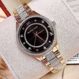 Michael Kors Lauryn Crystal Pave Black Dial Two Tone Steel Strap Watch For Women - MK4403 Authentic Buy Shop Now