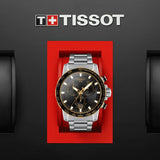 Tissot Supersport Chrono Black Dial Silver Steel Strap Watch For Men - T125.617.21.051.00 Authentic Buy Shop Now