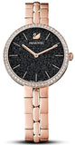 Swarovski Cosmopolitan Black Dial Rose Gold Steel Strap Watch for Women - 5517797 Authentic Buy Shop Now