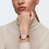 Swarovski Cosmopolitan Diamond Powder Silver Dial Rose Gold Steel Strap Watch for Women - 5517803 Authentic Buy Shop Now