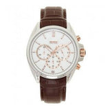 Hugo Boss Driver Quartz Silver Dial Brown Leather Strap Watch For Men - HB1512881 Authentic Buy Shop Now