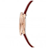 Swarovski Crystal Flower Red Dial Red Leather Strap Watch for Women - 5552780 Authentic Buy Shop Now