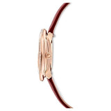 Swarovski Crystal Flower Red Dial Red Leather Strap Watch for Women - 5552780 Authentic Buy Shop Now