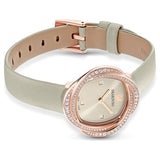 Swarovski Crystal Flower Grey Dial Grey Leather Strap Watch for for Women - 5552424 Authentic Buy Shop Now