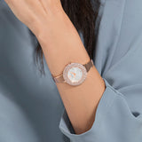 Swarovski Crystal Rose Silver Dial Rose Gold Steel Strap Watch for Women - 5484073 Authentic Buy Shop Now