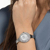 Swarovski Crystal Rose Silver Dial Silver Steel Strap Watch for Women - 5483853 Authentic Buy Shop Now