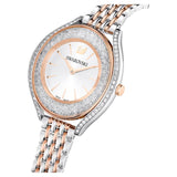 Swarovski Crystalline Aura White Dial Two Tone Mesh Strap Watch for Women - 5644075 Authentic Buy Shop Now