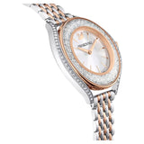 Swarovski Crystalline Aura White Dial Two Tone Mesh Strap Watch for Women - 5644075 Authentic Buy Shop Now