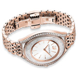 Swarovski Crystalline Aura Silver Dial Rose Gold Steel Strap Watch for Women - 5519459 Authentic Buy Shop Now