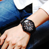Fossil Grant Sport Chronograph Black Dial Black Steel Strap Watch for Men - FS5374 Authentic Buy Shop Now