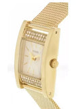 Guess Nouveau Diamonds Gold Dial Gold Mesh Bracelet Watch for Women - W0127L2 Authentic Buy Shop Now