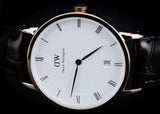 Daniel Wellington Dapper Sheffield White Dial Black Leather Strap Watch For Men - DW00100092 Authentic Buy Shop Now