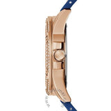Guess Queen Quartz Crystals Rose Gold Dial Blue Silicone Strap Watch For Women - GW0536L5 Authentic Buy Shop Now