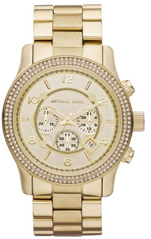 Michael Kors Runway Gold Dial Gold Steel Strap Watch for Women - MK5575 Authentic Buy Shop Now