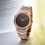 D1 Milano Ultra Thin Brown Dial Gold Steel Strap Watch for Men - D1-UTBJ13 Authentic Buy Shop Now