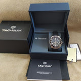 Tag Heuer Carrera Aquaracer Quartz Chronograph Black Dial Black Rubber Strap Watch for Men - CAY111A.FT6041 Authentic Buy Shop Now
