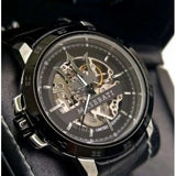 Maserati Potenza Automatic Black Dial Black Leather Strap Stainless Steel Watch For Men - R8821119006 Authentic Buy Shop Now