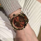 Michael Kors Bradshaw Burgundy Dial Two Tone Steel Strap Watch for Women - MK6270 Authentic Buy Shop Now