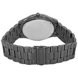 Michael Kors Slim Runway Blue Dial Grey Steel Strap Watch For Men - MK8584 Authentic Buy Shop Now