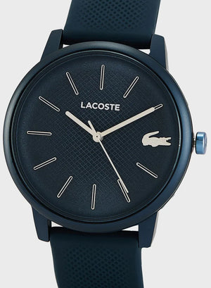 Lacoste 12.12 Move Blue Dial Blue Silicon Strap Watch for Men - 2011241 Authentic Buy Shop Now