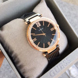 Guess Soho Diamonds Black Dial Black Mesh Bracelet Watch for Women - W0638L5 Authentic Buy Shop Now