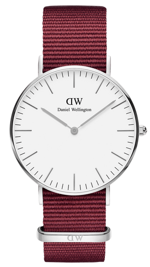 Daniel Wellington Classic Roselyn White Dial Red NATO Strap Watch For Women - DW00100268 Authentic Buy Shop Now