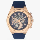 Guess Third Gear Analog Blue Dial Blue Rubber Strap Watch for Men - GW0334G3 Authentic Buy Shop Now