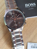 Hugo Boss Skymaster Grey Dial Two Tone Steel Strap Watch for Men - 1513789 Authentic Buy Shop Now