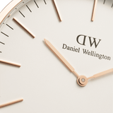 Daniel Wellington Classic Sheffield White Dial Black Leather Strap Watch For Men - DW00100007 Authentic Buy Shop Now
