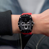 Guess Phoenix Multifunction Black Dial Red Rubber Strap Watch for Men - GW0203G4 Authentic Buy Shop Now