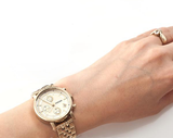Fossil Boyfriend Chronograph Gold Dial Gold Steel Strap Watch for Women - ES2197 Authentic Buy Shop Now
