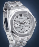 Guess Analog Quartz Silver Dial Silver Steel Strap Watch For Men - U0377G1 Authentic Buy Shop Now