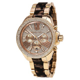 Michael Kors Wren Diamonds Rose Gold Dial Two Tone Steel Strap Watch for Women - MK6159 Authentic Buy Shop Now