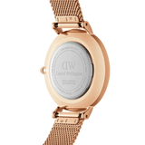 Daniel Wellington Classic Petite Melrose White Dial Rose Gold Mesh Bracelet Watch For Women - DW00100163 Authentic Buy Shop Now