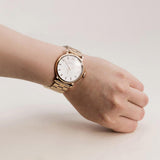 Marc Jacobs Baker White Dial Rose Gold Steel Strap Watch for Women - MBM3244 Authentic Buy Shop Now