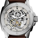 Fossil Modern Machine Automatic Skeleton White Dial Brown Leather Strap Watch for Women - ME3083 Authentic Buy Shop Now