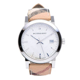 Burberry The City Silver Dial Brown Leather Strap Watch for Women - BU9025 Authentic Buy Shop Now