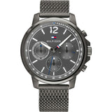 Tommy Hilfiger London Chronograph Grey Dial Grey Mesh Bracelet Watch for Men - 1791530 Authentic Buy Shop Now