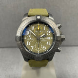 Breitling Avenger Chronograph 45mm Green Dial Green Nylon Strap Watch for Men - V13317101L1X1 Authentic Buy Shop Now