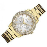 Guess Dazzler Diamonds Silver Dial Gold Steel Strap Watch for Women - W0335L2 Authentic Buy Shop Now